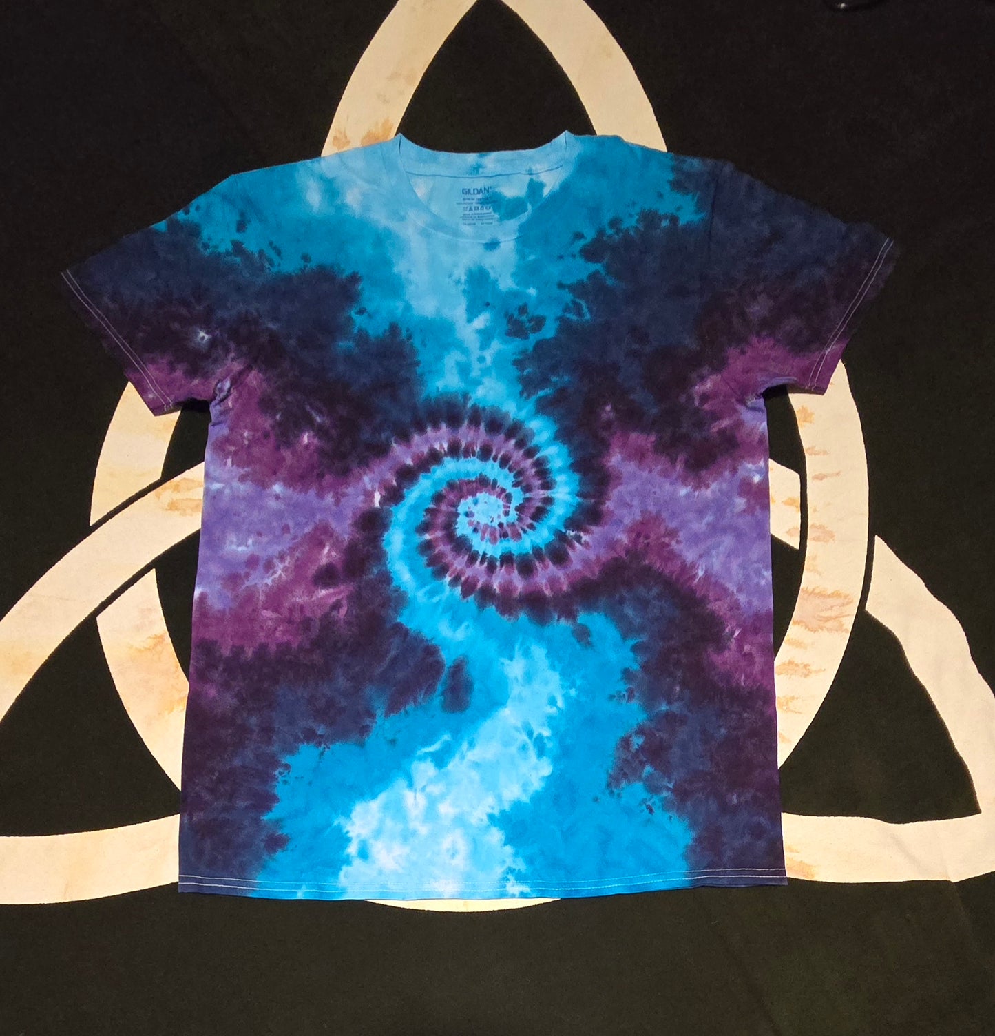 Blue and Purple Spiral Crumble #115