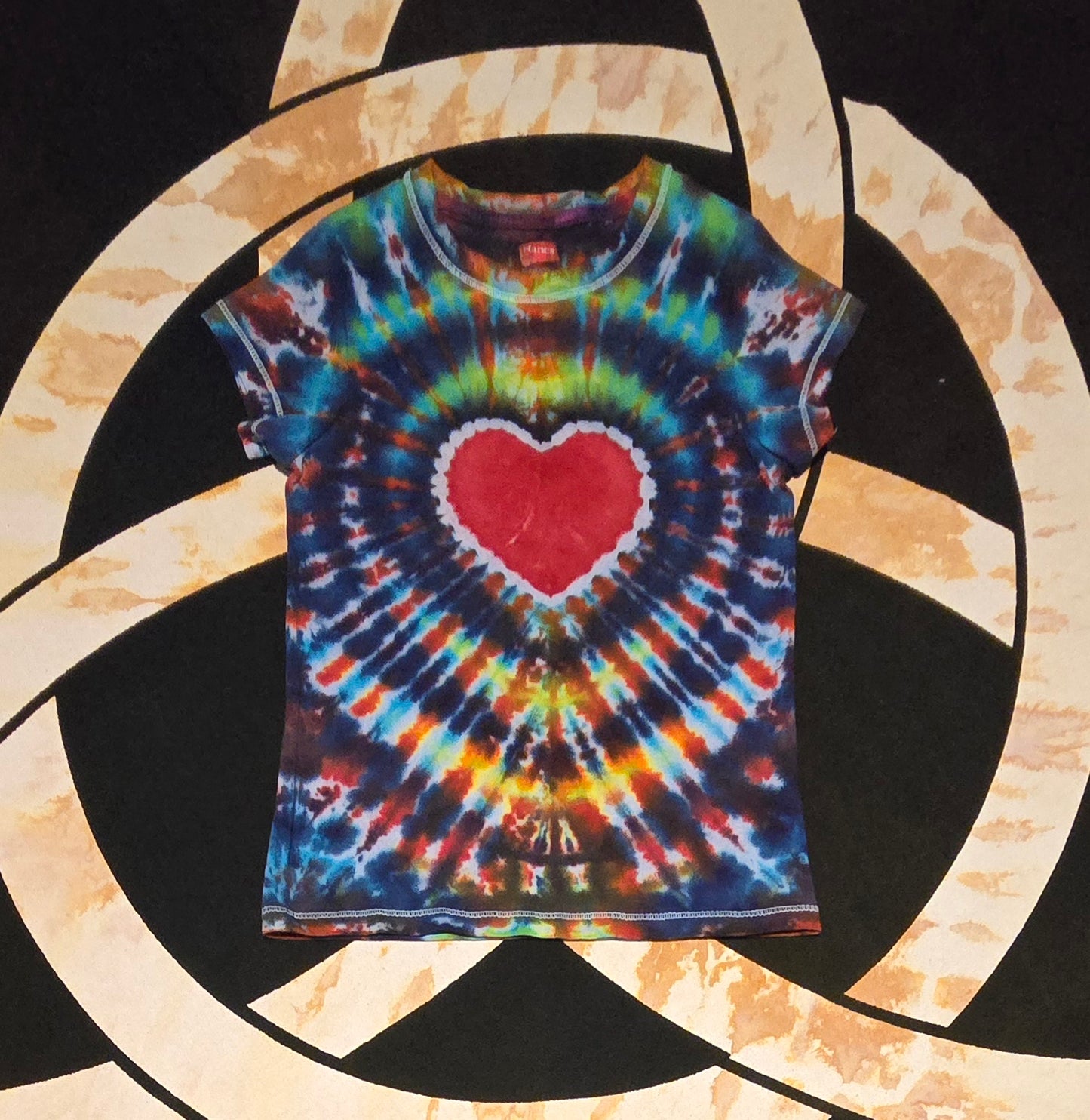 Girls Heart with Fire and Ice Wigwag Flip #109