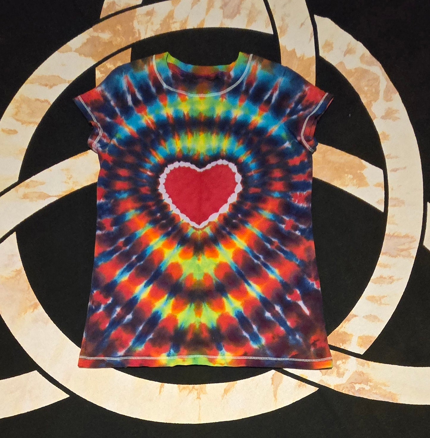 Girls Heart with Fire and Ice Wigwag Flip #110