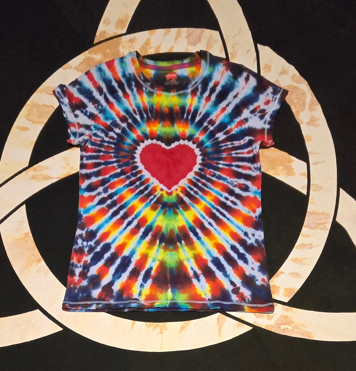 Girls Heart with Fire and Ice Wigwag Flip #111