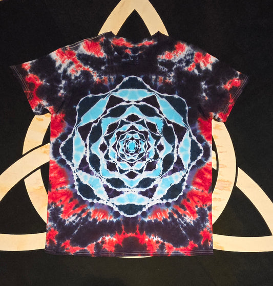 Blue and Red Mandala #44