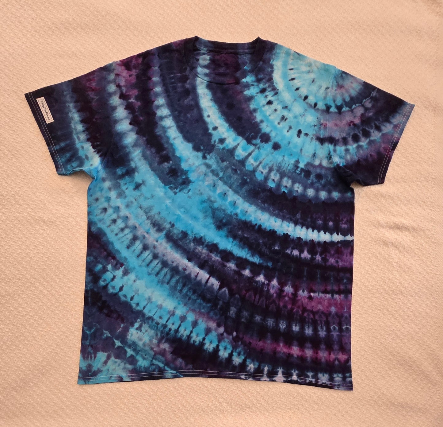 Blue and Purple Ice Dye Ripple #130