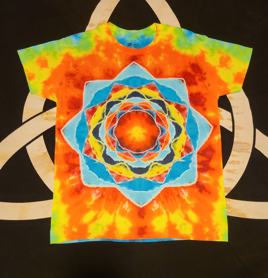 Mandala Orange and Blue #35